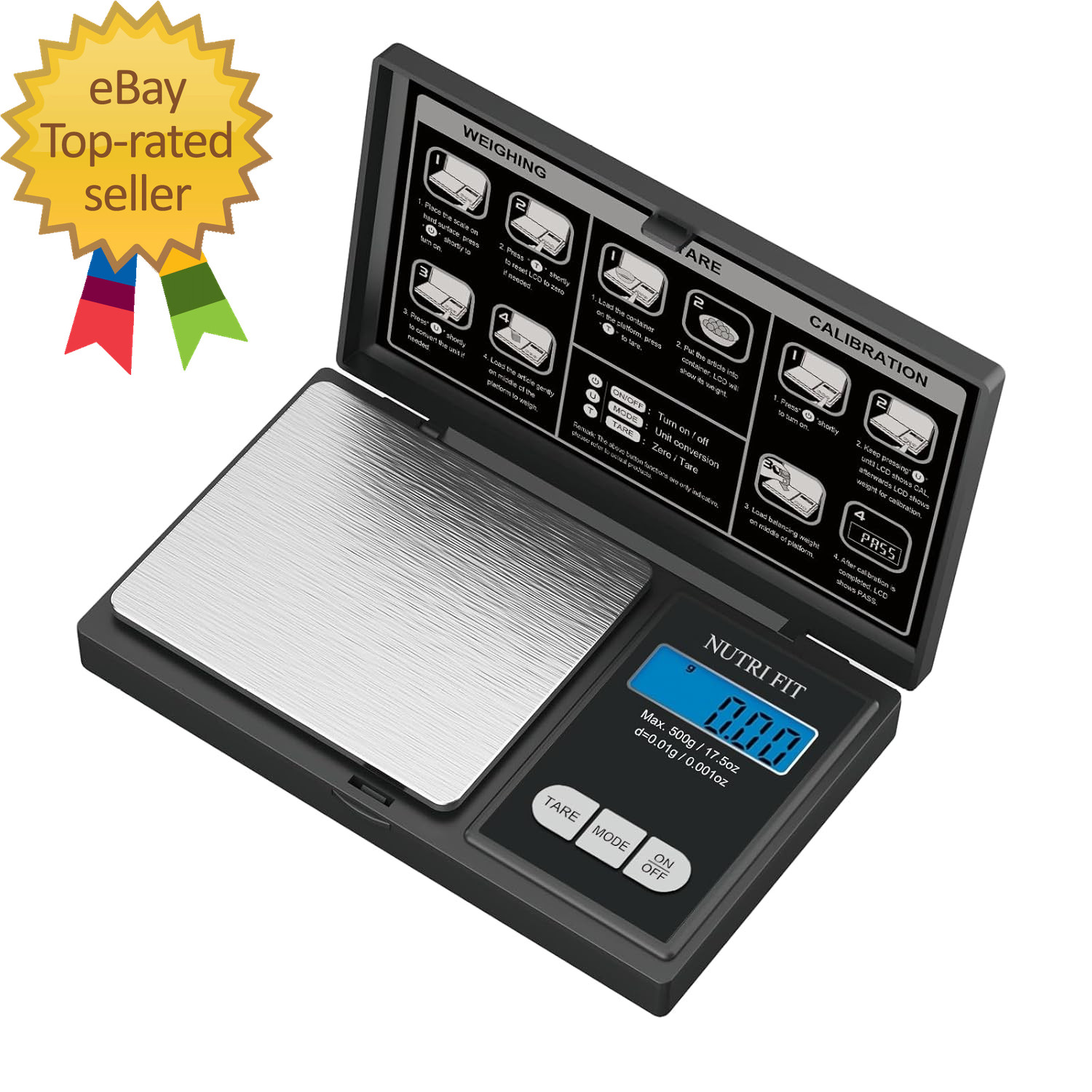 NUTRI FIT Gram Scale Digital Scale 0.01G Accuracy, 500G Small Pocket Scale Jewel gallery