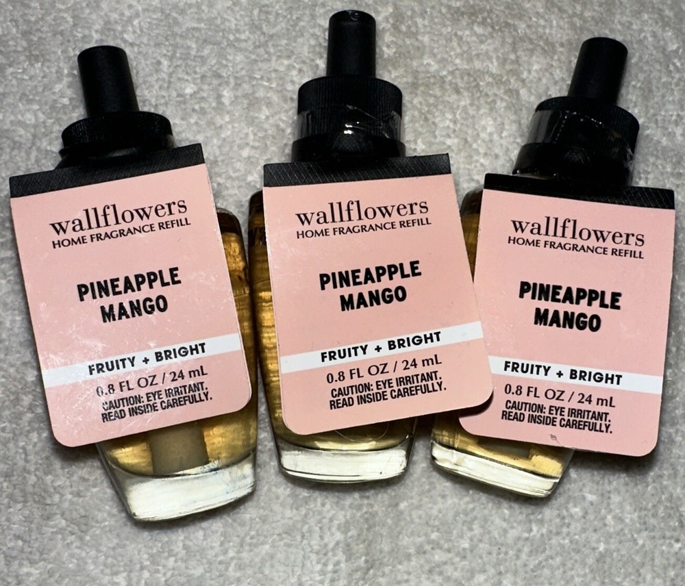 Bath & Body Works ~ PINEAPPLE MANGO Wallflowers Fragrance Refill ~ Lot of 3