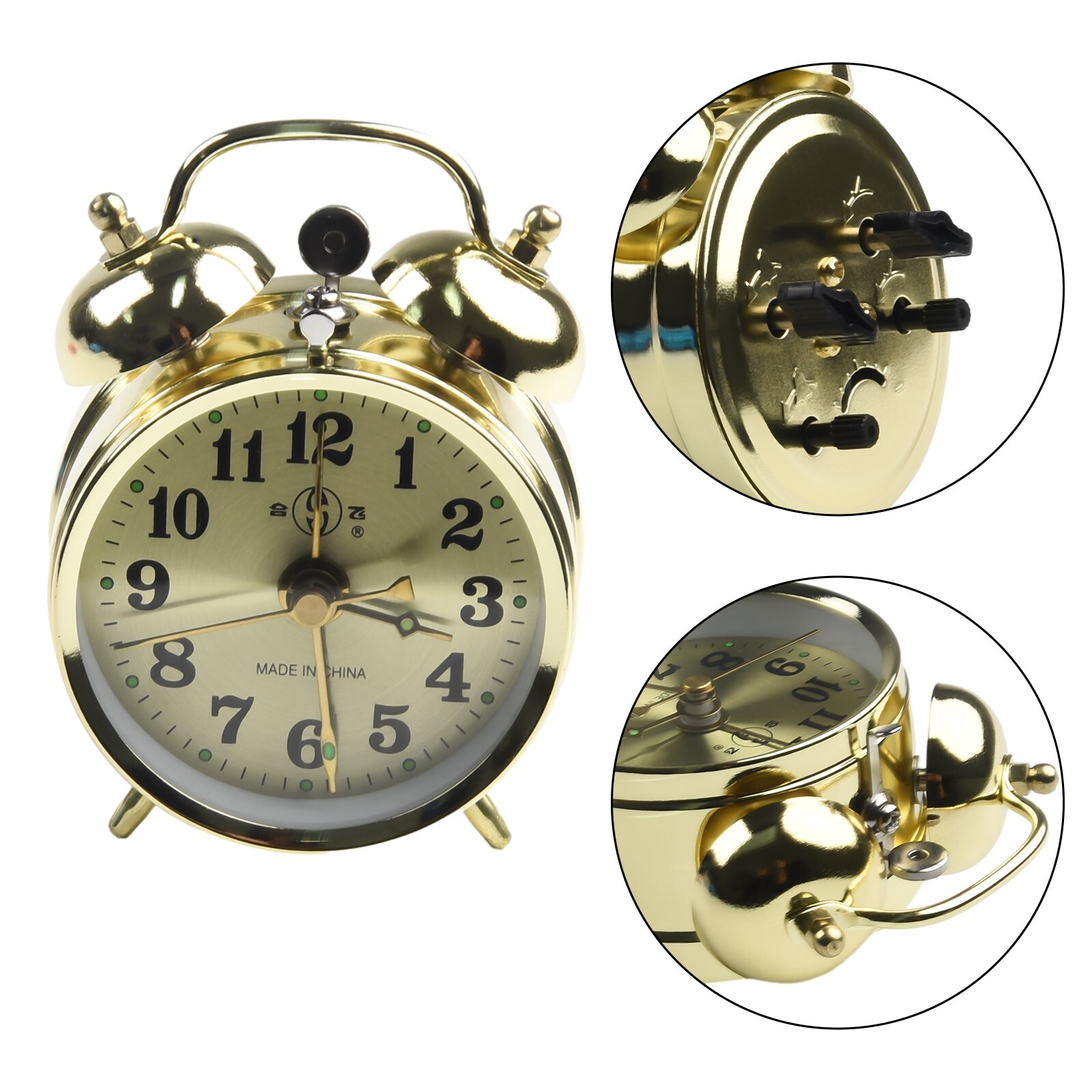 Home/Indoor Mechanical Alarm Clock Manual Wind Up Vintage Metal Table Clocks gallery
