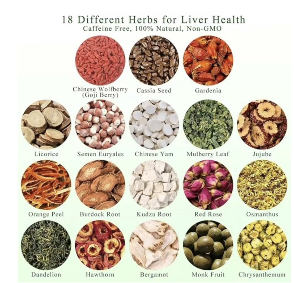 Liver Detox Tea Liver Cleanse Tea for Liver Support 18 Flavors Chrysanthemum tea gallery
