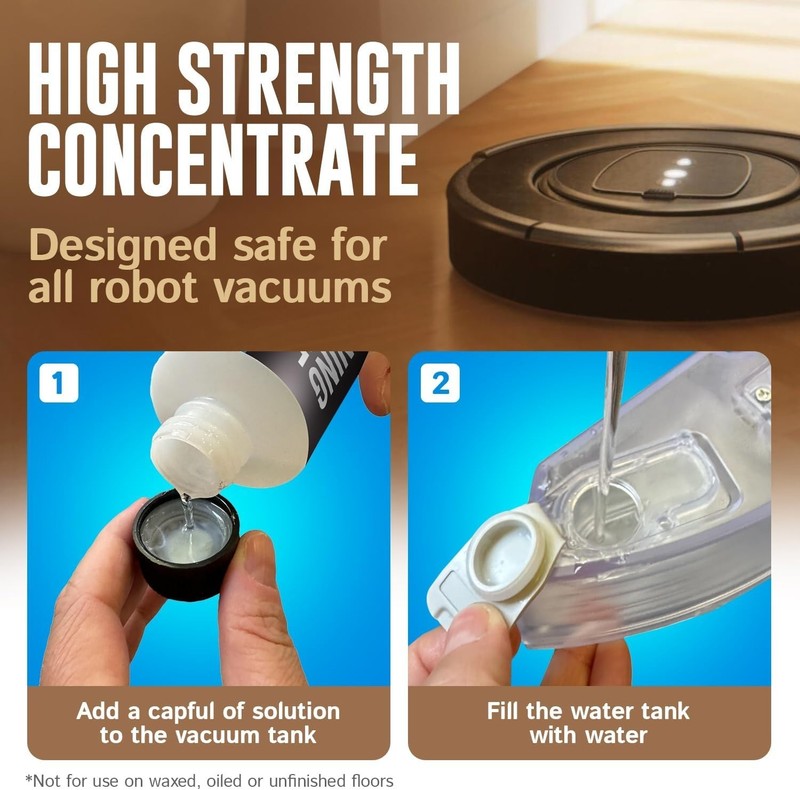 Effortless Floor Care: 75+ Refills Robot Vacuum Cleaning Solution - Made in USA gallery