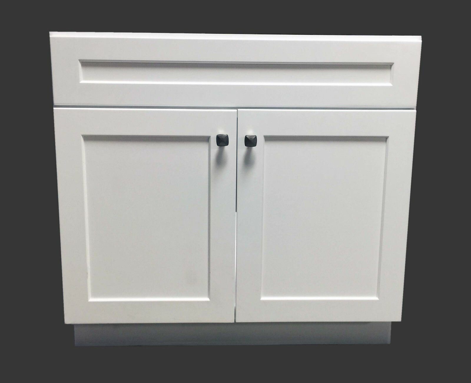 White Shaker Bathroom Vanity Base Cabinet 30"w x 21"d x 34.5"h WS-V3021 gallery