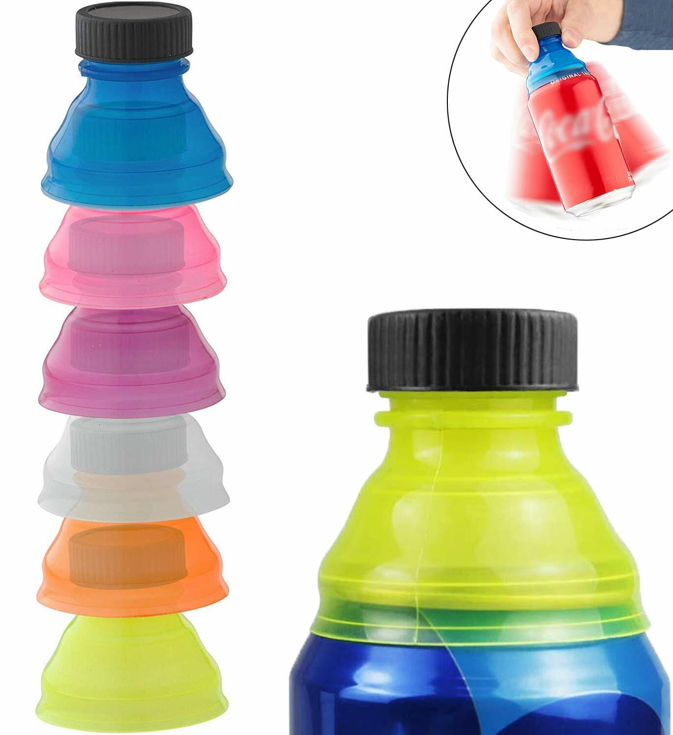 6 Pcs Washable Reusable Drinks Can Convert Bottles Caps Soda Savers Keeper Tool gallery