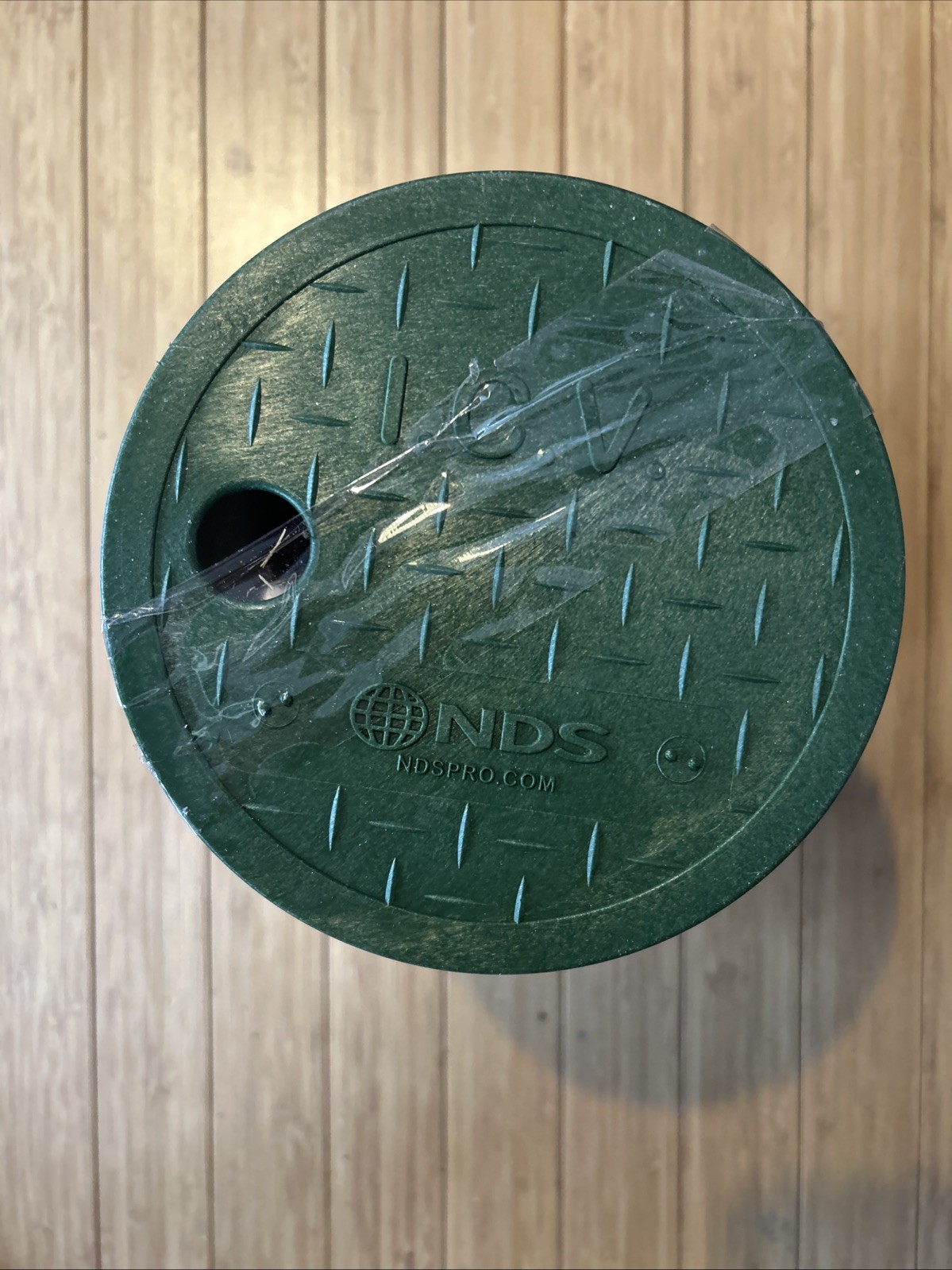 NDS 6 in. Round Valve Box and Cover, Black Box, Green ICV Cover gallery