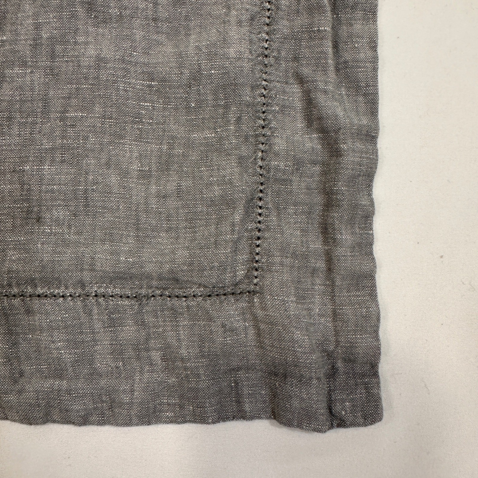 Pottery Barn Belgian Flax Linen Standard Pillow Sham Grey Hemstitch | Farmhouse gallery