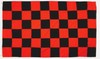 Checkered Red & Black Flag Banner 3' x 5' Polyester 100D gallery