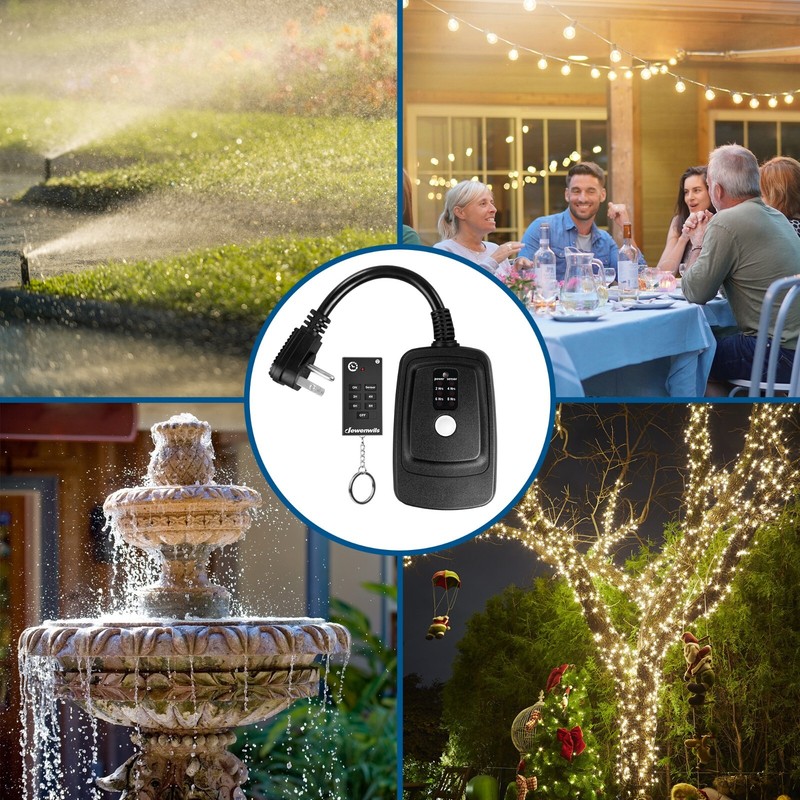 DEWENWILS Remote Control Outlets Timer Waterproof Plug in Dusk to Dawn Outlet gallery