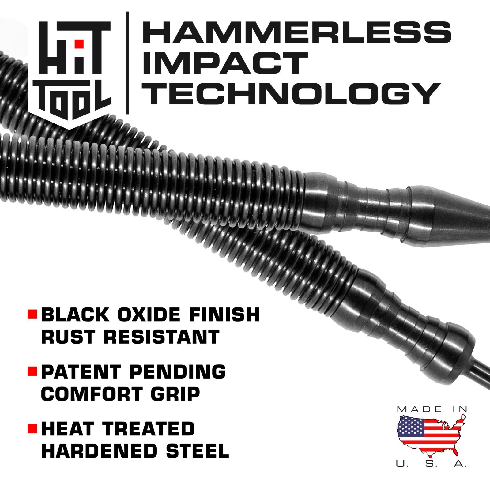 HIT Tool 1/8" Prick Punch & 3/16" Center Punch Combo Hammerless Spring Tool gallery