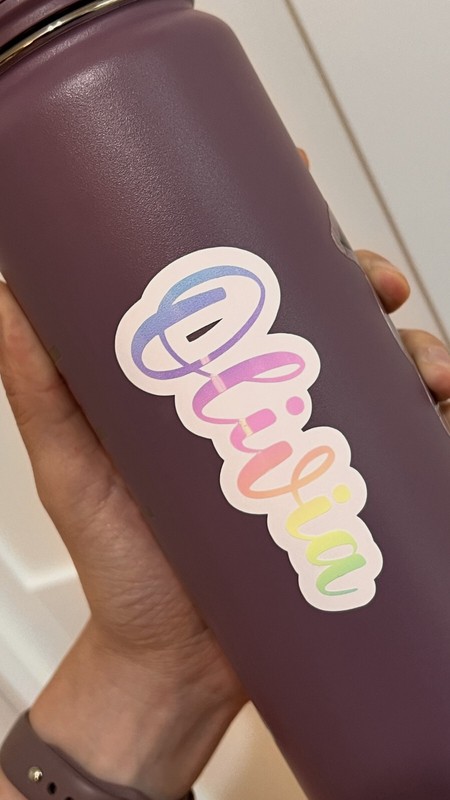 Rainbow Personalized ANY NAME | Custom Design Vinyl Sticker | Waterproof gallery