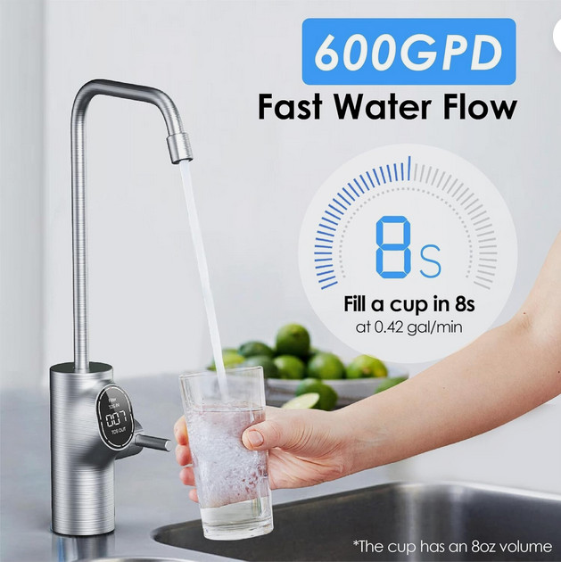 New, Waterdrop D6 Reverse Osmosis Water Filter, 600 GPD Under Sink Reverse Osmos gallery