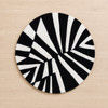 Handmade Black White Round Tufted Rug 25x25 Abstract Modern Accent Area Rug gallery