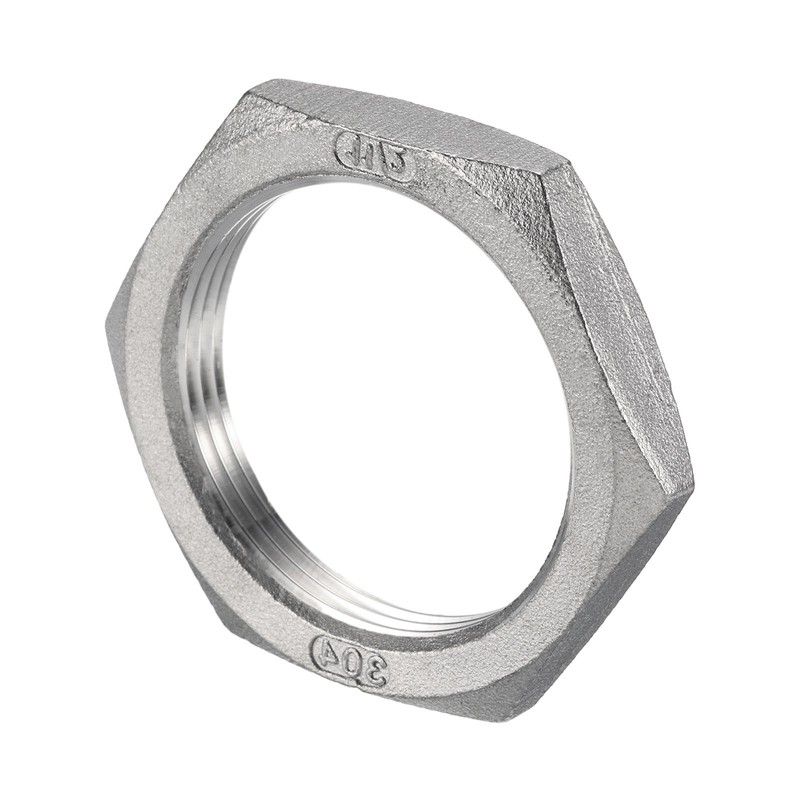 2 Pcs Cast Pipe Fitting Hex Locknut Nut G 1 1/2" Female Thread (DN40) gallery