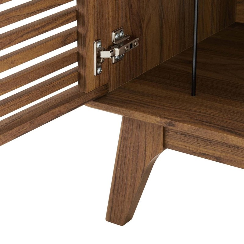Modway Render Mid-Century Modern 19 Vinyl Record Display Stand In Walnut 19 gallery