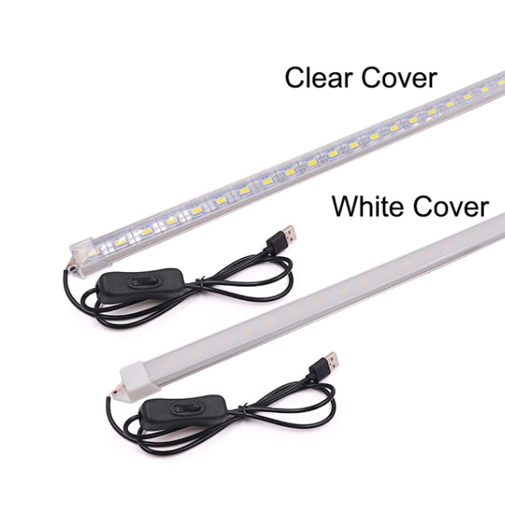 5V LED Bar Light USB Rigid Strip with Switch SMD 5630 White Living Room Bedroom gallery
