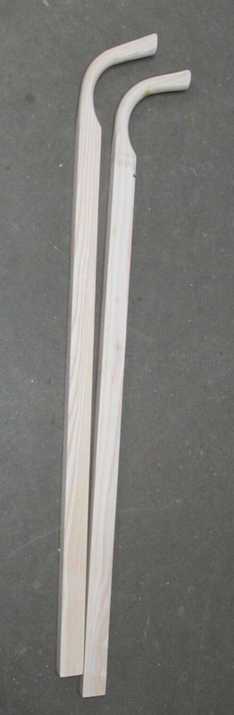 Amish made Plow Handles Made from Red Oak 1 Pair of Plow Handles Steam Bent gallery