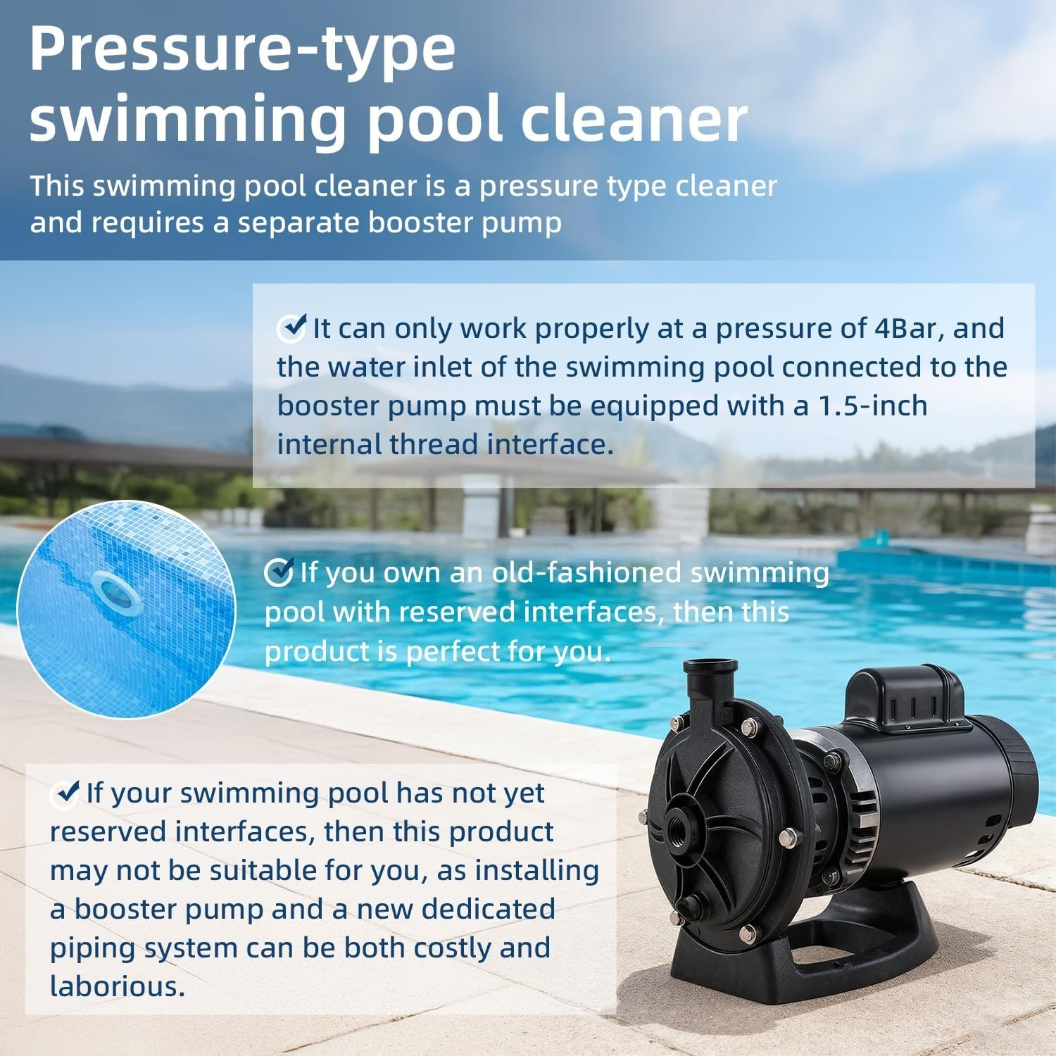 MAKHOON Upgrade Pool Pressure Side Sweeper: Professional Solution For Resi Pools gallery