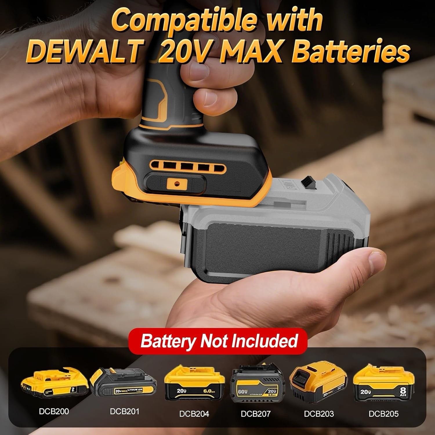 Cordless Leaf & Dust Blower Compatible with DEWALT 20V Battery – 30,000 RPM . gallery