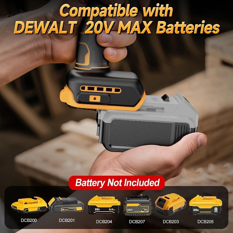 Cordless Leaf & Dust Blower Compatible with DEWALT 20V Battery – 30,000 RPM . gallery