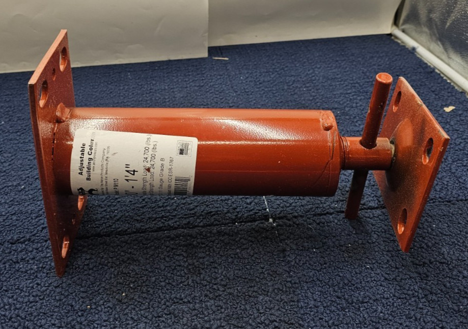 Akron PM110: 12-in Adjustable Jack Post, 3" OD 11 Gauge Grade B - Red