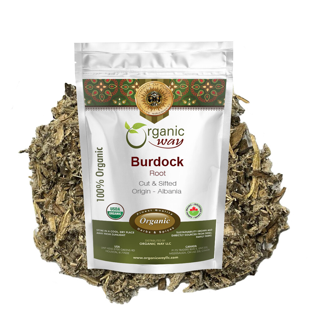 Organic Way Burdock Root Cut & Sifted - Herbal Tea | Kosher & USDA Certified gallery