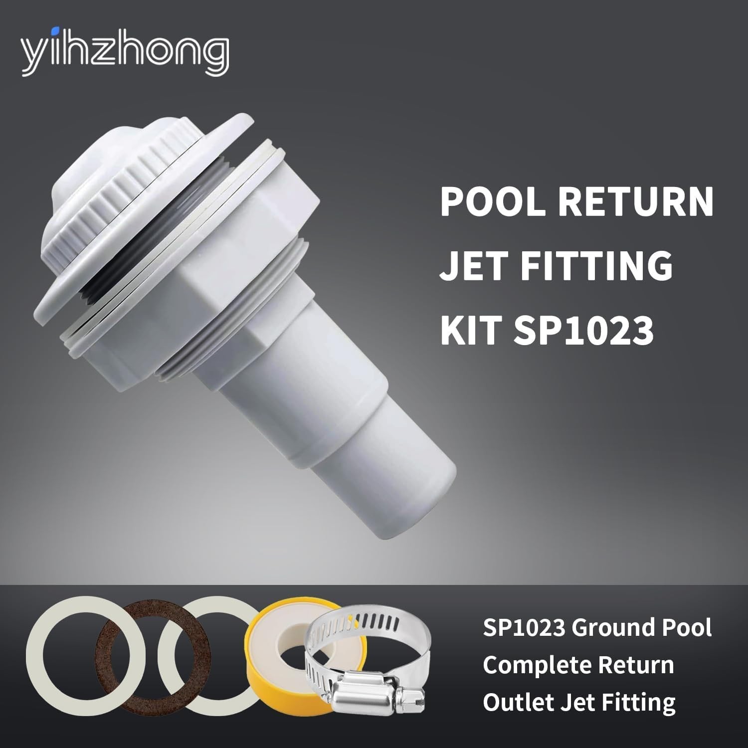 Complete Pool Return Jet Kit - Stainless Steel Fittings for Above Ground Pools gallery