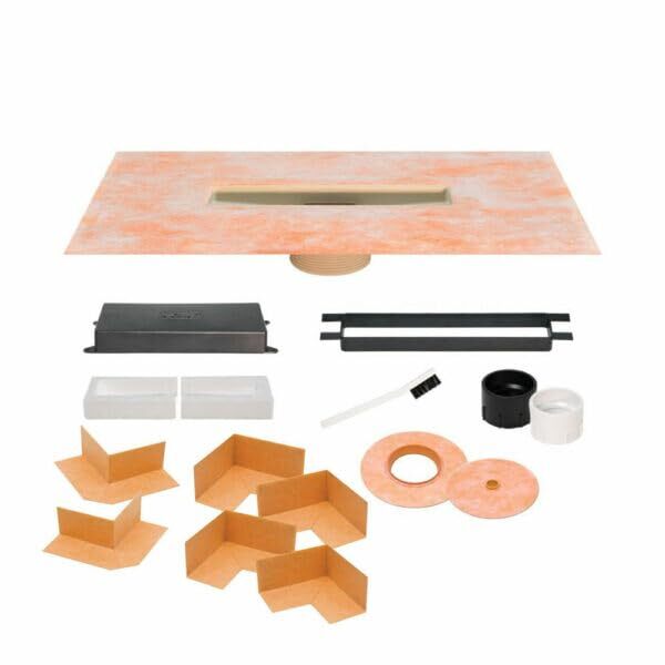 Schluter Systems KERDI-LINE-VARIO 2 Inch ABS & PVC Flange Kit gallery