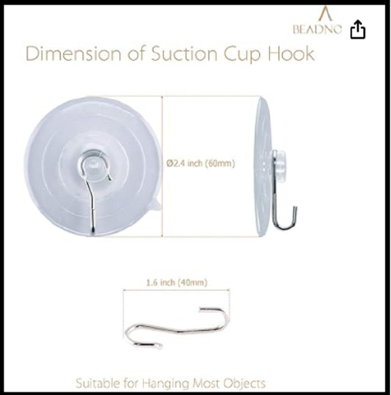 Suction Cups for Glass 2.5 Inches Suction Hooks Window Suction Cups wit gallery