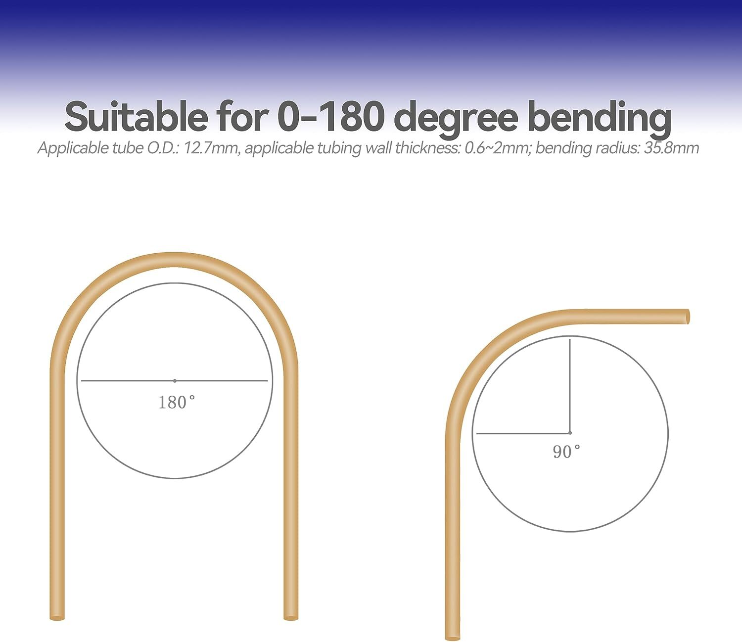 HFS(R) 1/2" OD Manual Bender 180° HVAC Soft Copper Aluminum Tubes Bending Tool gallery