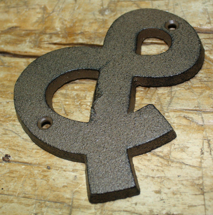 Cast Iron Industrial LETTER & Sign Rustic Brown AMPERSAND 4 3/4" tall gallery