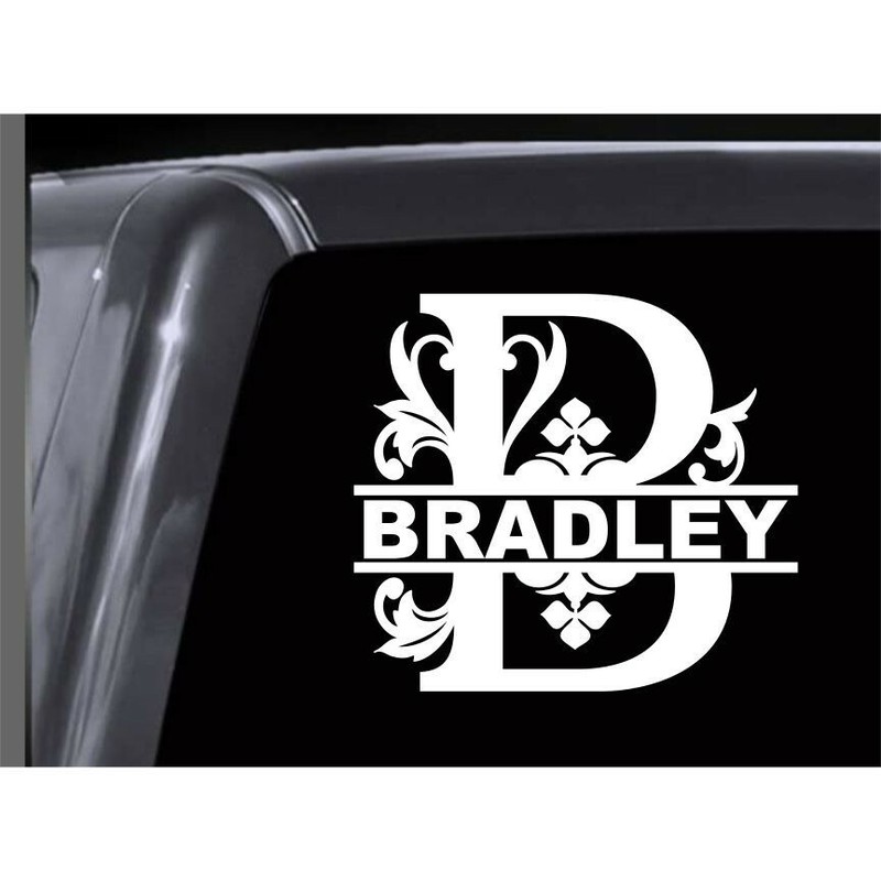 MONGRAM INITIAL Vinyl Decal Sticker Wall Picture Mirror Laptop Yeti Cooler gallery