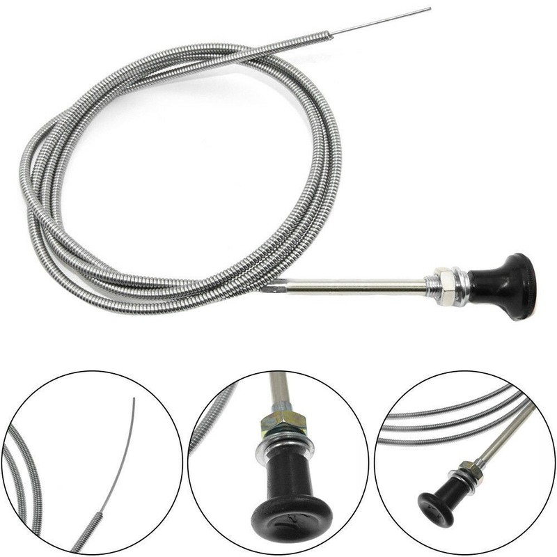 237 Universal Push Pull Choke Cable 63" Inner 60" Conduit 2 3/4" travel gallery