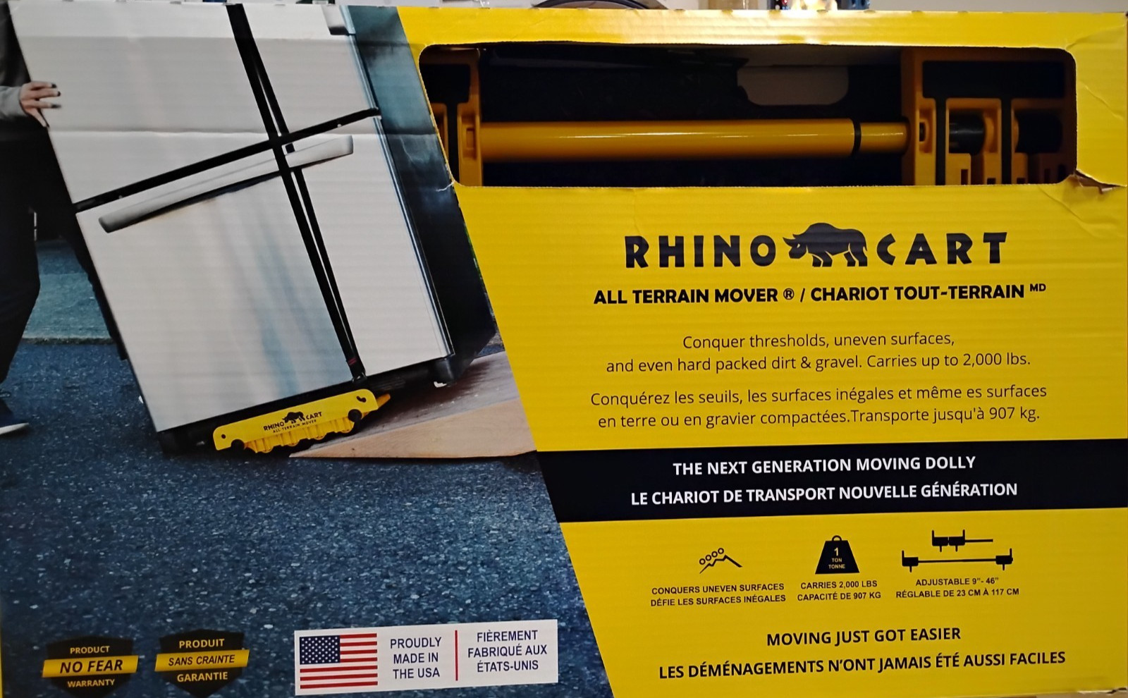 Rhino Cart - All Terrain Moving Cart Wheeled Mover Dolly 2000 Lbs RC-1P-RBR gallery