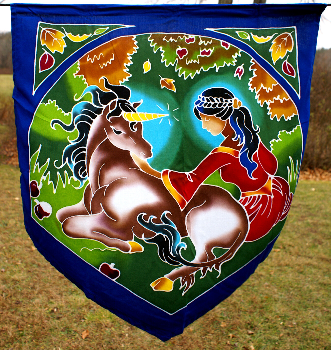Unicorn Seasons Batik Flag String gallery