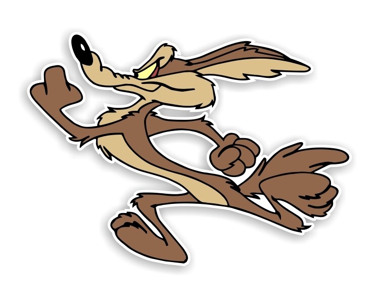 Wile E Coyote Running Decal / Sticker Die cut gallery