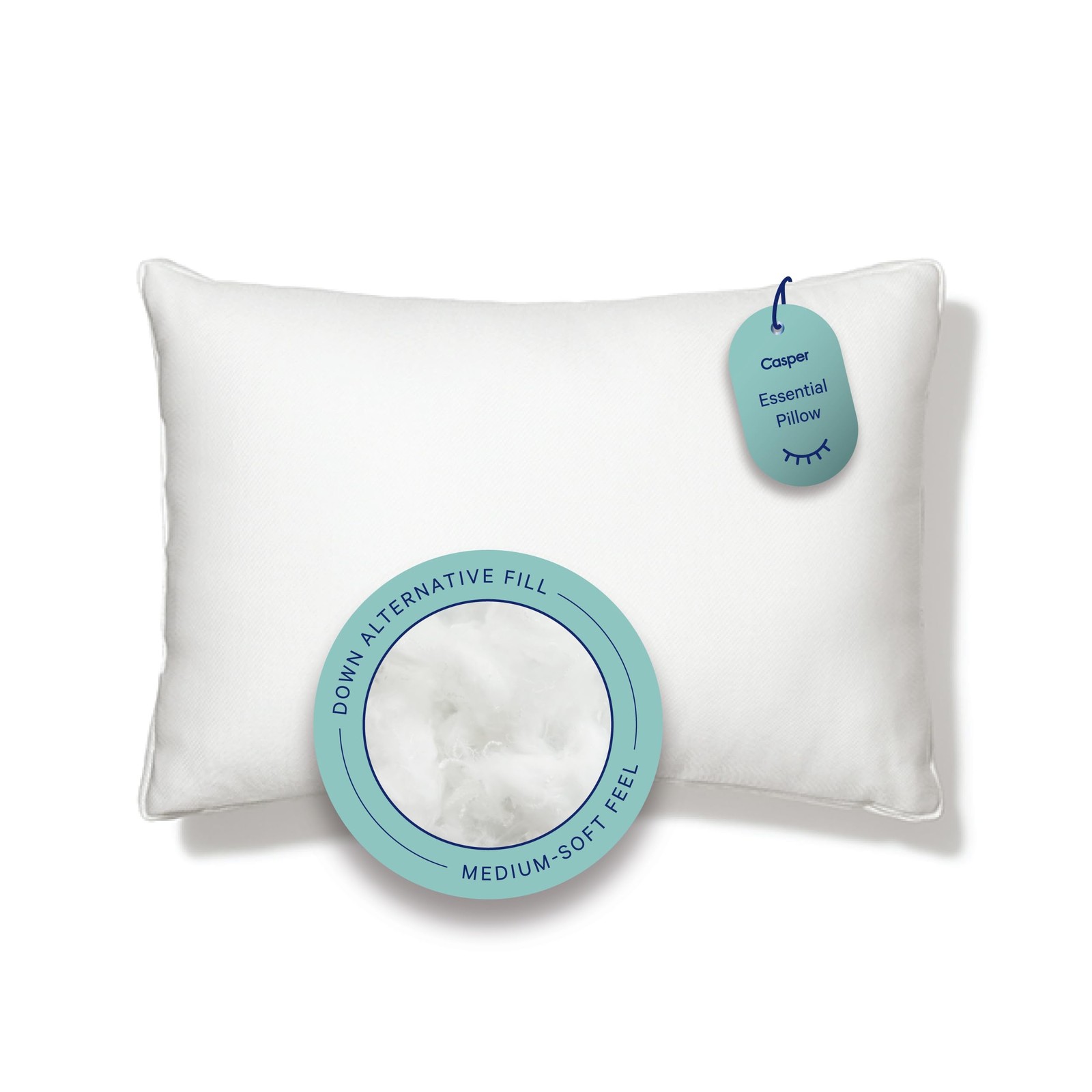 Sleep Essential Pillow 2-Pack, Standard Size – Medium Soft Feel, Down-Alterna... gallery