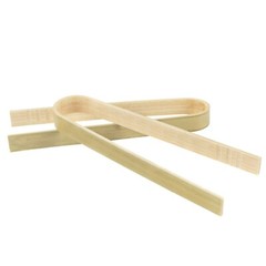 Buffet Serving | 3.9″ Bamboo Disposable Tongs | BambooMN