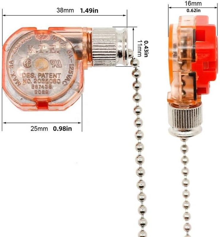 Home Ceiling Fan Light Lamp Replacement Parts 3position 4 Wire Pull Chain Contro gallery