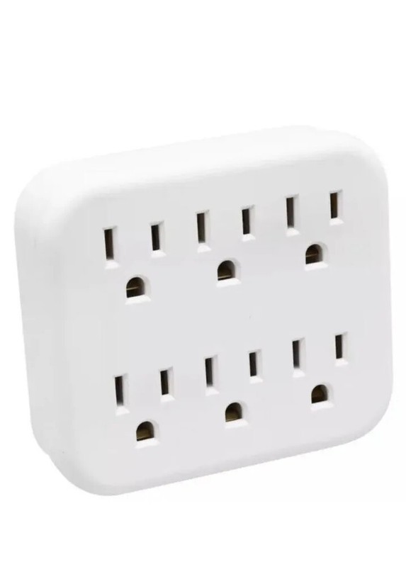6 Outlet Wall Outlet Adapter Multi Plug Power Splitters Electrical Tap In 2 Pack gallery