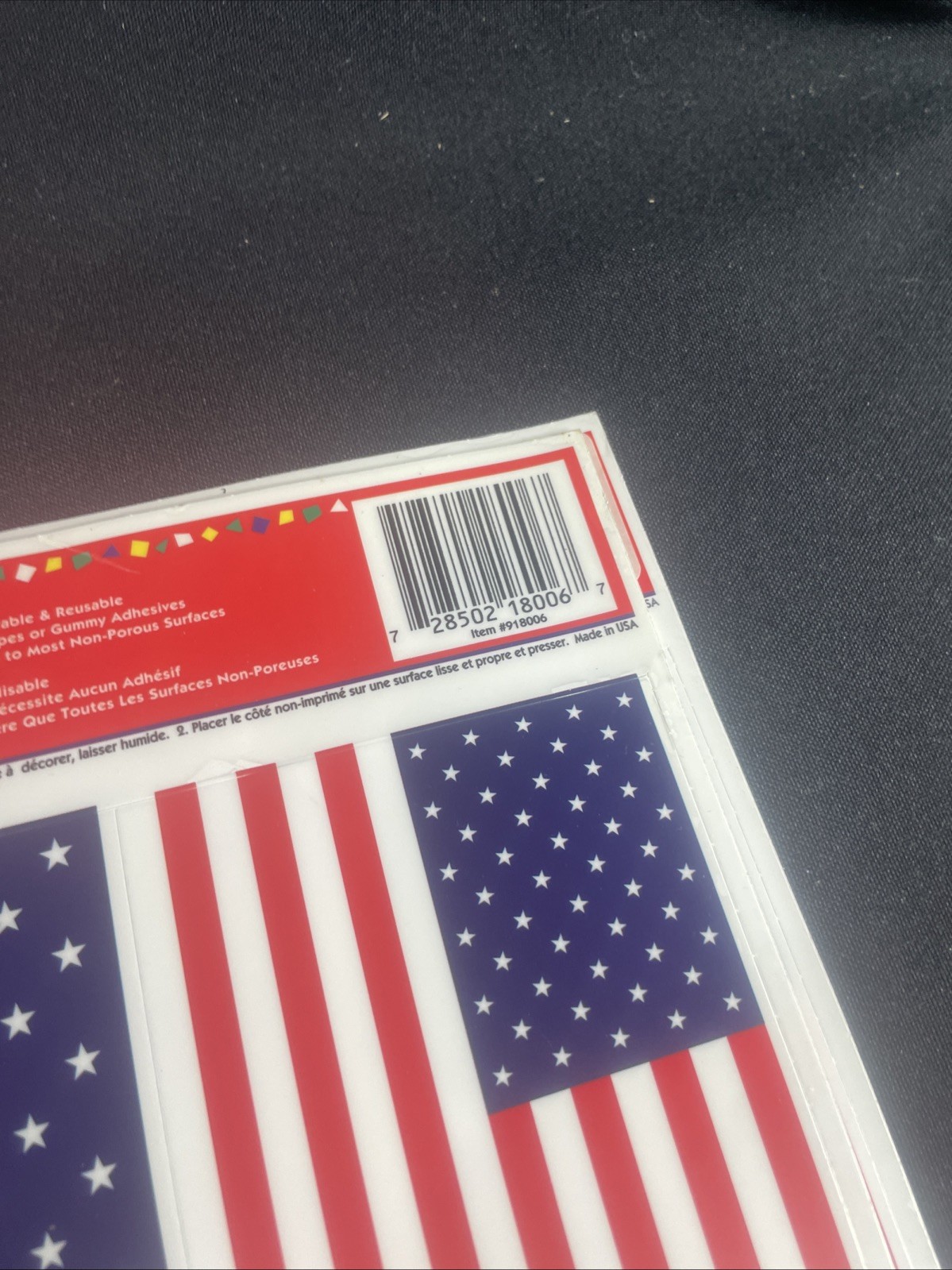 Retro Color-Clings Static Cling Window Decoration American Flag 90’s gallery