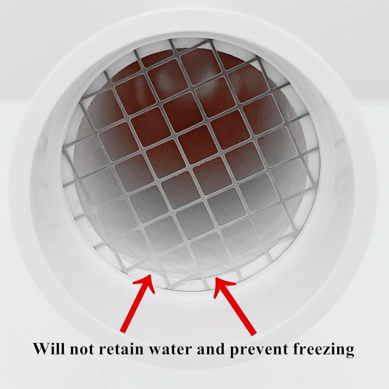 3" PVC Vent Termination Cap w/ Stainless Steel Screen for Furnace Intake Exhaust gallery