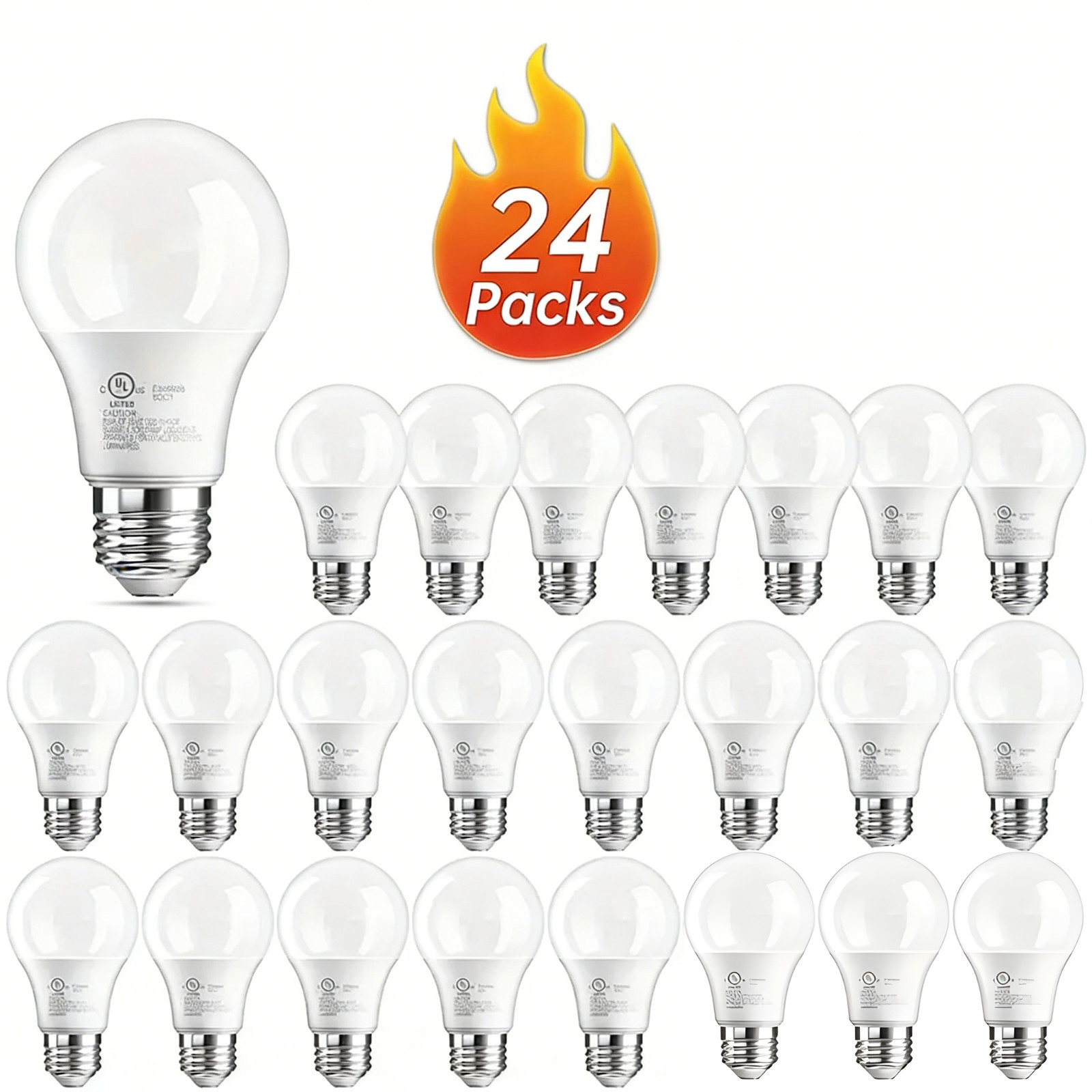 24 Pack A19 LED Light Bulbs 15W 100W Equivalent Daylight 5000K E26 Base Lamp gallery