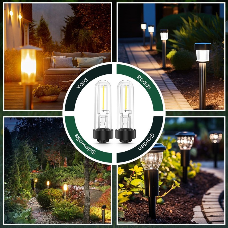 4 Pack Solar Light Replacement Bulbs 3000K 0.5W DC 3V Warm White gallery