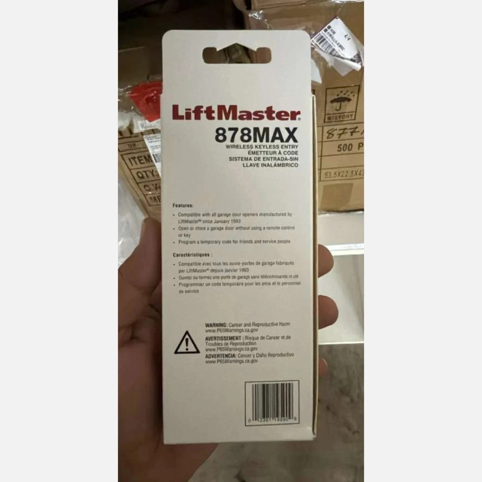 LiftMaster 878MAX Wireless Garage Door Keypad Remote Security+ 2.0 Universal P#8 gallery