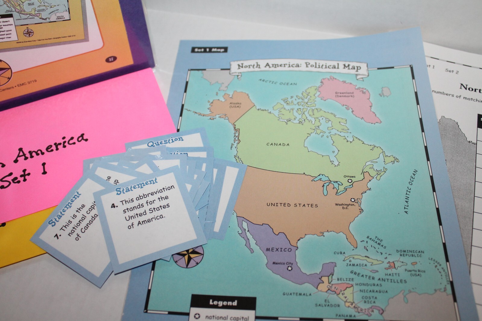 Evan-Moor Geography Folder Center "North America Q & A" Activity Grades 4-5 gallery