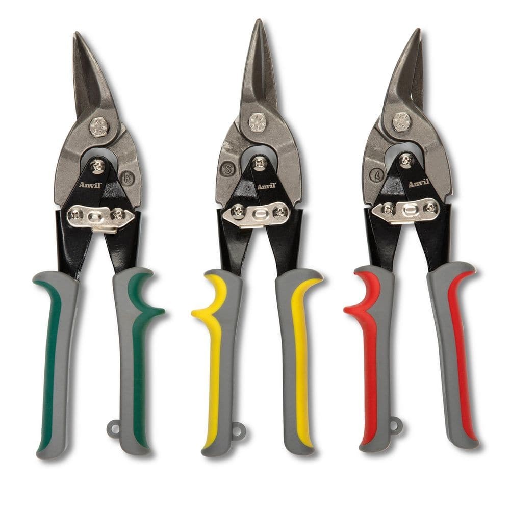 Anvil Straight, Left, and Right Cut Aviation Snip Set (3-Piece) gallery