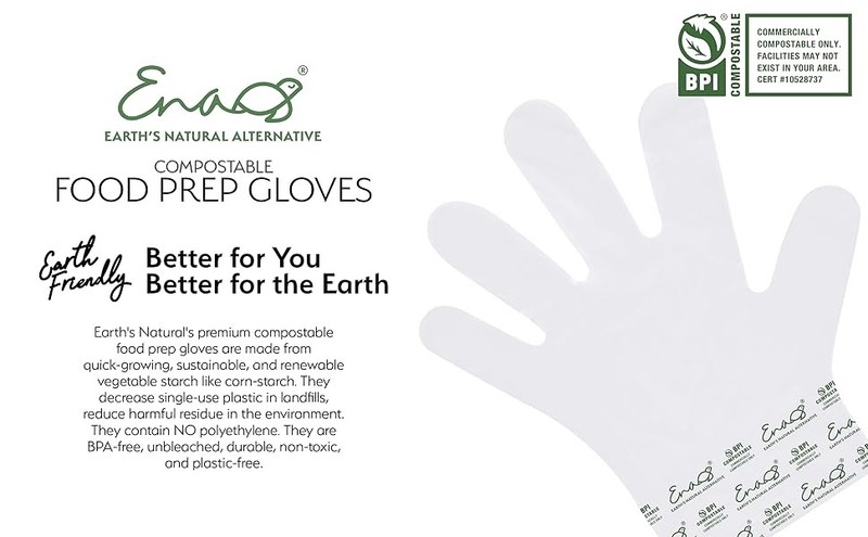 100% Compostable Gloves Disposable Latex Free [One Size Fit Most, 100CT] Food gallery