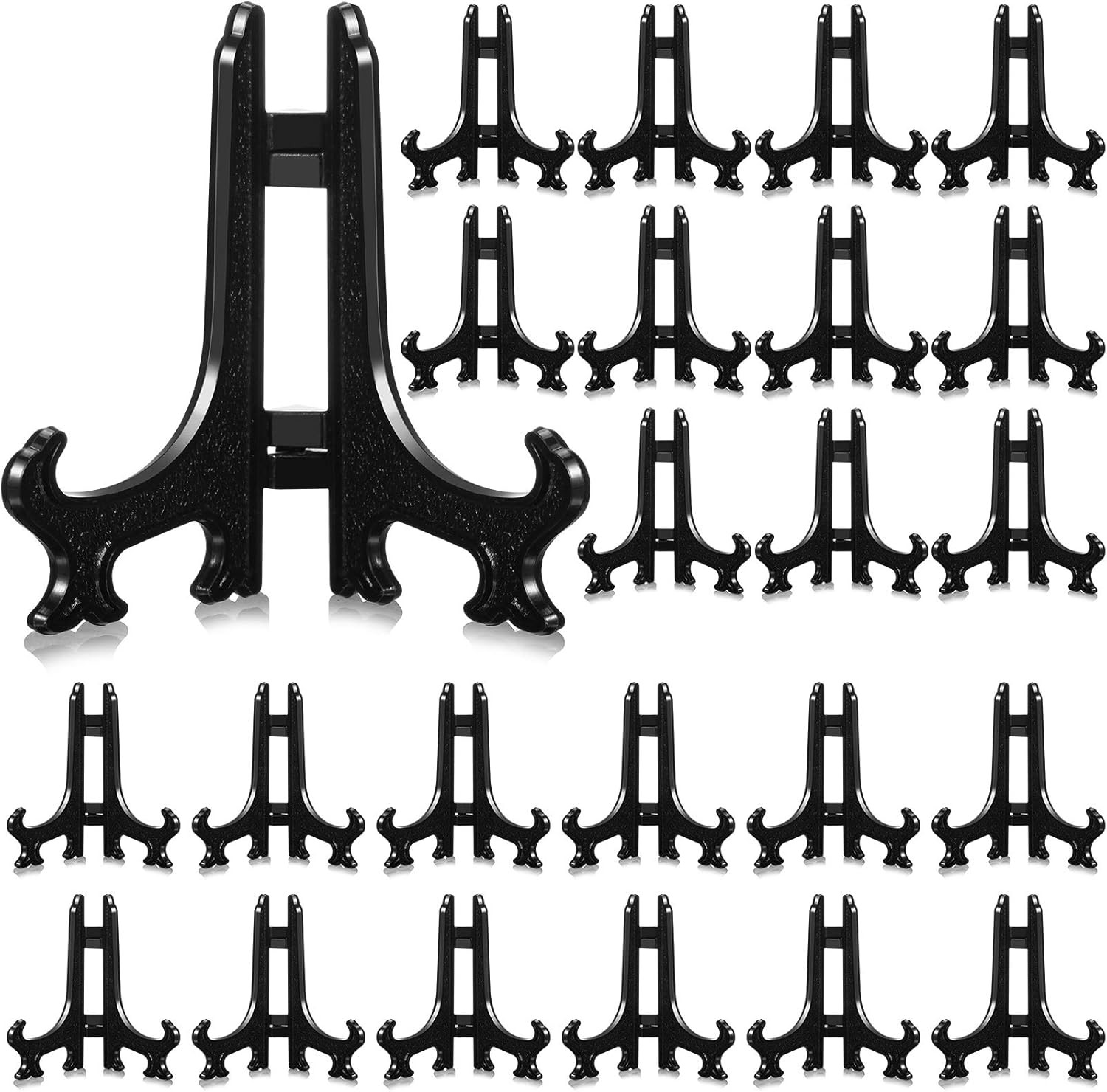 48 Pieces Mini Easel Stands Plastic Plate Stand Holder Display Picture Easel for gallery