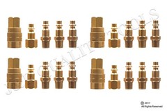 20PC UNIVERSAL BRASS QUICK COUPLER & AIR HOSE CONNECTOR FITTING 1/4″ NPT SET