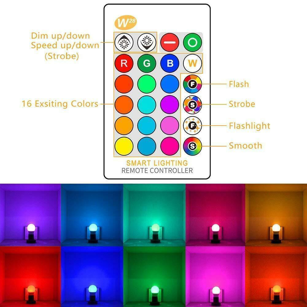 E27 RGB LED Light Bulb 16 Color Changing Magic RGBW Lamp Remote Control Colorful gallery