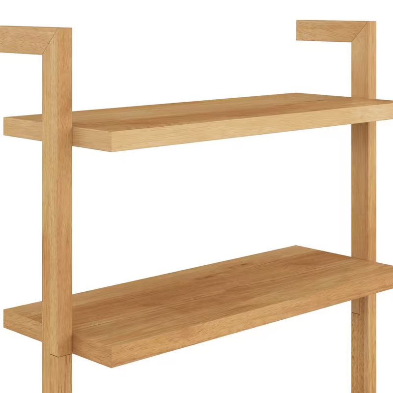 Beacon 72 In. Tall Warm Pine Solid Wood Standard Ladder Bookcase with Solid Wood gallery